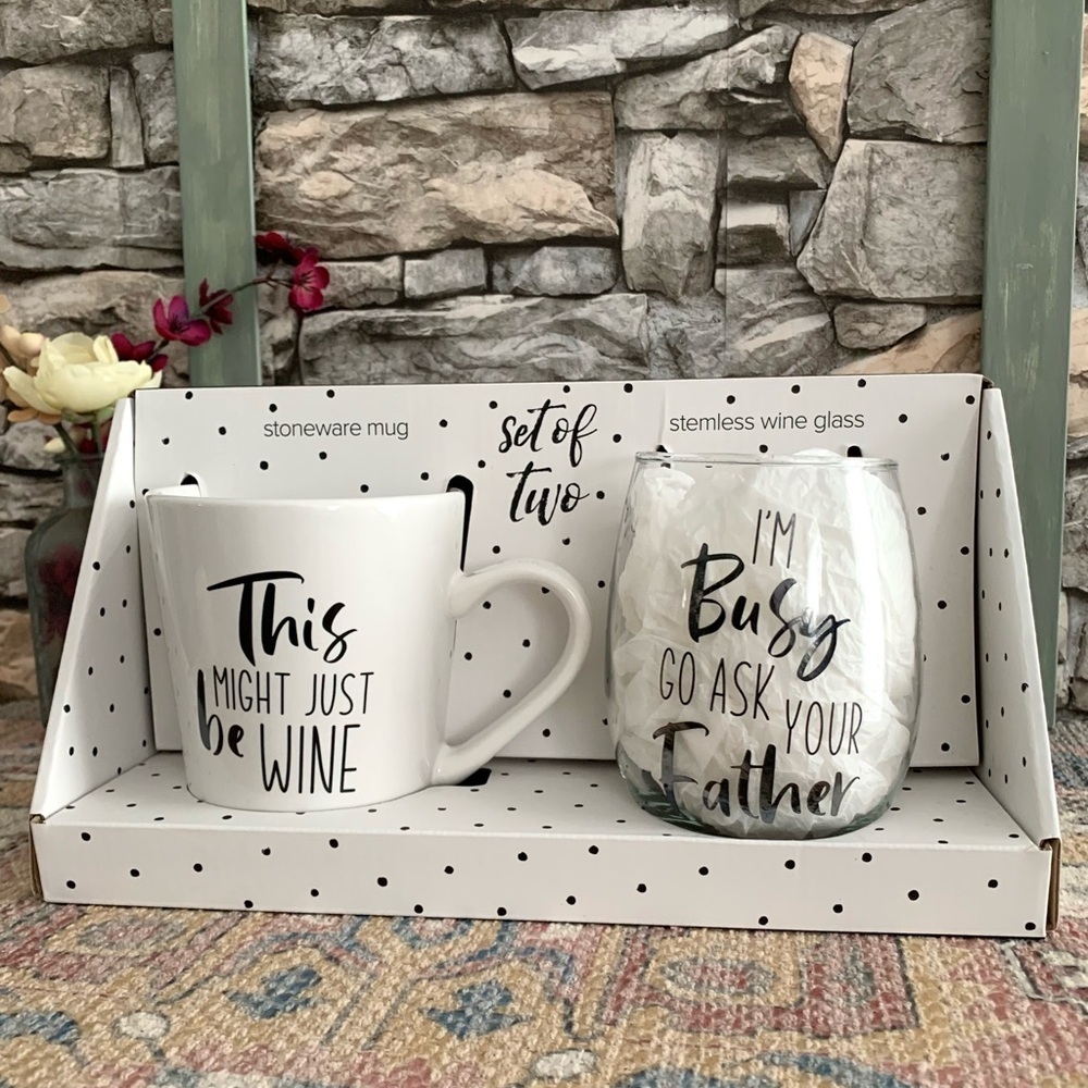 Go Ask Your Father Stemless Wine Glass Tumbler Coffee Mug Gift Home Essentials